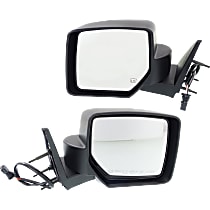 Pair of Mirrors for 07-11 Dodge Nitro Power Side View Heated Textured Mirror Set