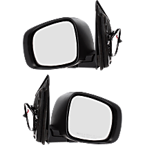 Driver and Passenger Side Mirror, Power, Manual Folding, Heated, Textured Black, Without Signal Light, Without memory, Without Puddle Light, Without Auto-Dimming, Without Blind Spot Feature