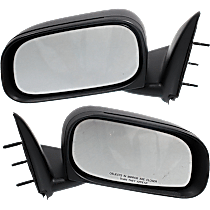 Driver and Passenger Side Mirrors, Manual Adjust, Manual Folding, Non-Heated, Textured Black, No Signal Light, No Memory, No Puddle Light, No Auto-Dimming