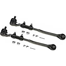 SET-ES800214A-F Tie Rod Assembly - Front, Driver and Passenger Side, Inner and Outer, Set of 2