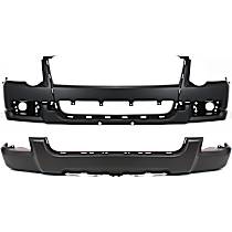 Front, Upper and Lower Primed Bumper Cover