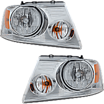 Driver and Passenger Side Headlights, With bulb(s), Halogen, OE comparable