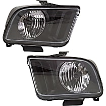 Driver and Passenger Side Headlights, with Bulbs, Halogen
