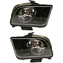 Driver and Passenger Side Headlights, with Bulbs, Halogen