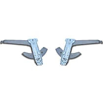 Front, Driver and Passenger Side Manual Window Regulator, Hand-Crank Type