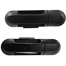 Rear, Driver and Passenger Side Smooth Black Exterior Door Handle, Without Key Hole, 4-Door, Sport Utility