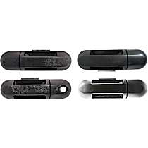 Front and Rear, Driver and Passenger Side Textured Black Exterior Door Handle, Front Driver Side - With Key Hole; Front Passenger Side and Rear Driver and Passenger Side - Without Key Hole