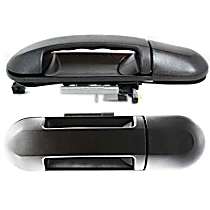 Rear, Driver and Passenger Side Textured Black Exterior Door Handle, Without Key Hole, 4-Door, Sport Utility