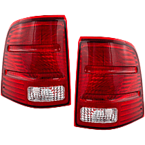Driver and Passenger Side Halogen Tail Light, Without bulb(s), OE Replacement, CAPA Certified