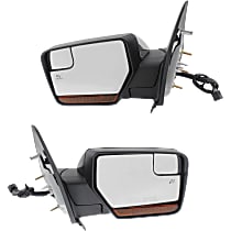 Driver and Passenger Side Mirror, Non-Towing, Power, Power Folding, Heated, Paintable, In-housing Signal Light, With memory, With Puddle Light, Without Auto-Dimming, Without Blind Spot Feature