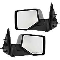 Driver and Passenger Side Mirror, Manual Adjust, Manual Folding, Non-Heated, Textured Black, Without Signal Light, Without memory, Without Puddle Light, Without Auto-Dimming