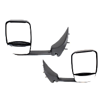 Driver and Passenger Side Towing Mirror, Manual Adjust, Non-Heated, Manual Folding, Paintable, No Signal Light, No Memory, No Puddle Light, No Auto-Dimming, No Blind Spot Feature
