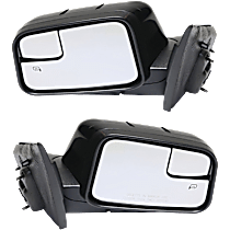 Driver and Passenger Side Mirror, Power, Heated, Manual Folding, Paintable, No Signal Light, With Memory, With Puddle Light, No Auto-Dimming, With Blind Spot Glass