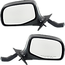 Driver and Passenger Side Mirror, Power, Non-Heated, Manual Folding, Chrome, No Signal Light, No Memory, No Puddle Light, No Auto-Dimming, No Blind Spot Feature