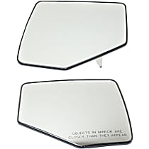 Driver and Passenger Side Mirror Glass, Non-Heated, Non-Towing, With backing plate, Includes (2) Mirror Glasses