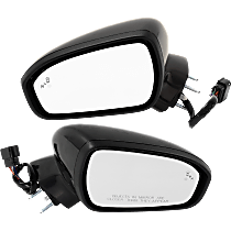 Driver and Passenger Side Mirrors, Power, Manual Folding, Heated, Paintable, In-housing Signal Light, With memory, With Puddle Light, Without Auto-Dimming, With Blind Spot Detection in Glass