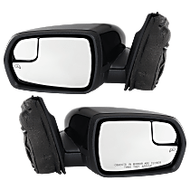 Driver and Passenger Side Mirror, Power, Heated, Manual Folding, Paintable, In-housing Signal Light, No Memory, With Puddle Light, No Auto-Dimming, With Blind Spot Glass