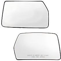 Driver and Passenger Side Mirror Glass, Non-Heated, Non-Towing, Without Turn Signal Light