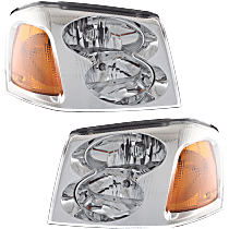 Driver and Passenger Side Halogen Headlight, With bulb(s), OE Replacement, CAPA Certified