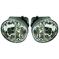 Front, Driver and Passenger Side Halogen Fog Light, With bulb(s), OE Replacement, CAPA Certified