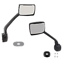 Driver and Passenger Side Mirror, Manual Adjust, Non-Heated, Paintable, Non-Folding, No Signal Light, No Blind Spot Feature, No Memory, No Puddle Light, No Auto-Dimming