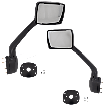 Driver and Passenger Side Mirror, Manual Adjust, Non-Heated, Chrome, Non-Folding, No Signal Light, No Blind Spot Feature, No Memory, No Puddle Light, No Auto-Dimming