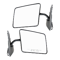 Driver and Passenger Side Mirror, Manual Adjust, Non-Heated, Paintable, Manual Folding, No Signal Light, No Blind Spot Feature, No Memory, No Puddle Light, No Auto-Dimming
