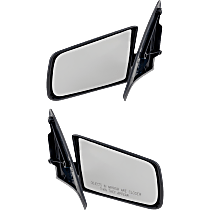 Driver and Passenger Side Mirror, Manual Adjust, Manual Folding, Non-Heated, Textured Black, Without Signal Light, Without memory, Without Puddle Light, Without Auto-Dimming