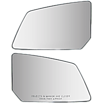 Driver and Passenger Side Mirror Glass, Non-Heated, No Blind Spot Feature No Turn Signal Light