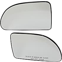 Driver and Passenger Side Mirror Glass, Non-Heated, Without Blind Spot Feature Without Turn Signal Light