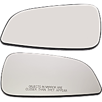 Driver and Passenger Side Mirror Glass, Non-Heated, No Blind Spot Feature No Turn Signal Light