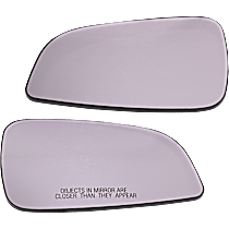 Driver and Passenger Side Mirror Glass, Heated, Without Blind Spot Feature Without Turn Signal Light