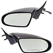 Driver and Passenger Side Mirror, Manual Remote, Non-Folding, Non-Heated, Paintable, Without Signal Light, Without memory, Without Puddle Light, Without Auto-Dimming, Without Blind Spot Feature