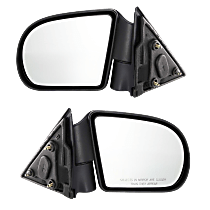 Driver and Passenger Side Mirror, Manual Adjust, Manual Folding, Non-Heated, Textured Black, Without Signal Light, Without memory, Without Puddle Light, Without Auto-Dimming