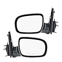Driver and Passenger Side Mirror, Manual Adjust, Non-Heated, Manual Folding, Paintable, No Signal Light, No Memory, No Puddle Light, No Auto-Dimming, No Blind Spot Feature