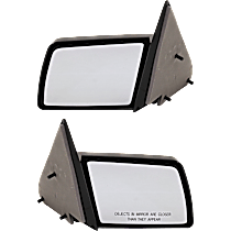 Driver and Passenger Side Mirror, Manual Adjust, Non-Heated, Non-Folding, Paintable, No Signal Light, No Memory, No Puddle Light, No Auto-Dimming, No Blind Spot Feature