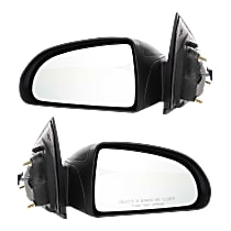 Driver and Passenger Side Mirror, Manual Adjust, Non-Heated, Textured Black, Non-Folding, No Signal Light, No Blind Spot Feature, No Memory, No Puddle Light, No Auto-Dimming