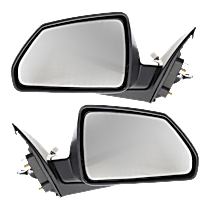 Driver and Passenger Side Mirrors, Power, Manual Folding, Heated, Paintable, Without Signal Light, With memory, Without Puddle Light, Without Auto-Dimming, Without Blind Spot Feature