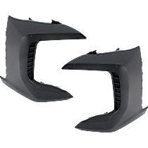 Front, Driver and Passenger Side Bumper End, Textured Plastic CAPA Certified