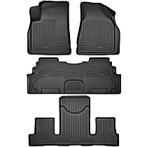 SET-H2118211 Weatherbeater Series Black Floor Mats, Front, Second and Third Row