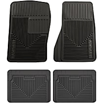 SET-H2151071 Heavy Duty Series Black Floor Mats, Front, Second or Third Row