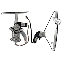 Sedan Front and Rear, Passenger Side Power Window Regulator, With Motor