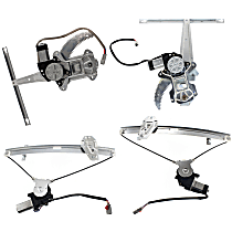 Sedan Front and Rear, Driver and Passenger Side Power Window Regulator, With Motor