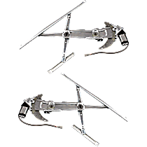 Coupe Front, Driver and Passenger Side Power Window Regulator, With Motor