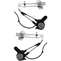 Rear, Driver and Passenger Side Power Window Regulator, With Motor, Wagon