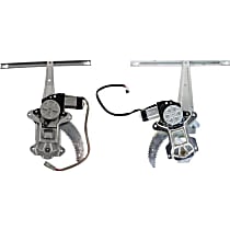 Rear, Driver and Passenger Side Power Window Regulator, With Motor, Coupe