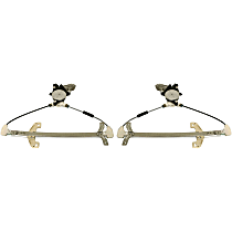 Sedan Rear, Driver and Passenger Side Power Window Regulator, With Motor