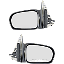 Driver and Passenger Side Mirror, 4-Door, Sedan, Manual Adjust, Non-Heated, Paintable, Non-Folding, No Signal Light, No Blind Spot Feature, No Memory, No Puddle Light, No Auto-Dimming