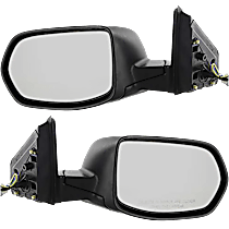 Driver and Passenger Side Mirror, Power, Non-Heated, Manual Folding, Textured Black, No Signal Light, No Memory, No Puddle Light, No Auto-Dimming, No Blind Spot Feature