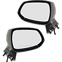 Driver and Passenger Side Mirrors, Power, Manual Folding, Non-Heated, Paintable, Without Signal Light, Without memory, Without Puddle Light, Without Auto-Dimming, Without Blind Spot Feature